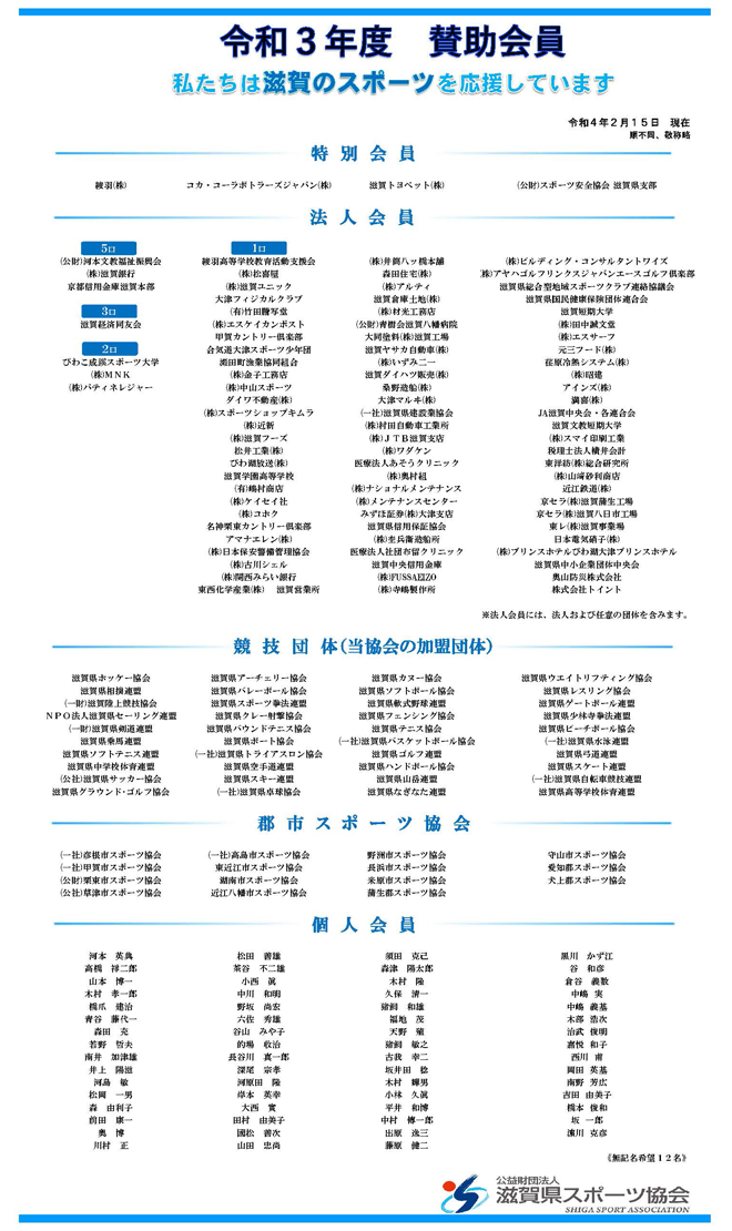賛助会員